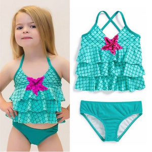 Baby Girls Merimaid  Bikini Set Swimming Bathing Suit
