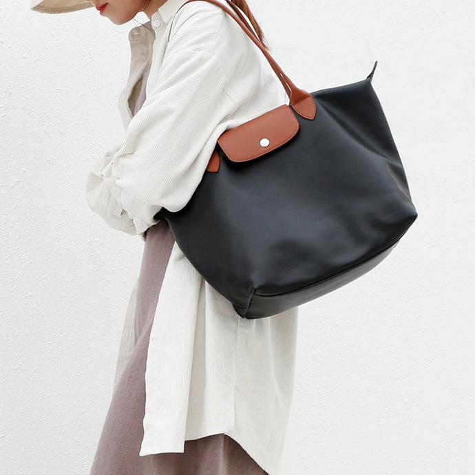 Fashion Designer Handbags Leather Nylon Waterproof